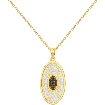 Collier en Plaqué Or avec oxyde de zirconium noir