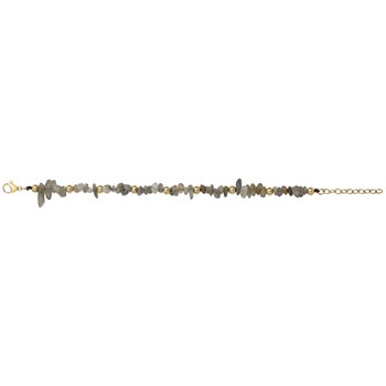 Bracelet souple multi-motifs Clémence en Acier 316L avec pierre de lune