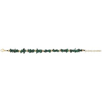 Bracelet souple multi-motifs Elsa en Acier 316L avec malachite vert