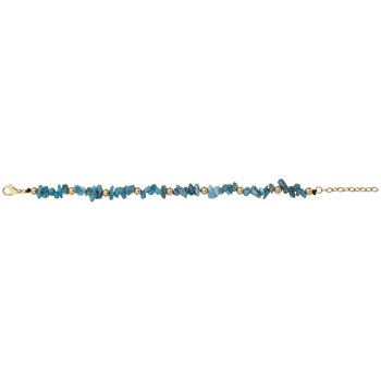 Bracelet souple multi-motifs Agathe en Acier 316L avec apatite bleu