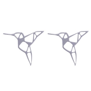 Boucles d'Oreilles Clous Argent 925 Colibri Ajouré