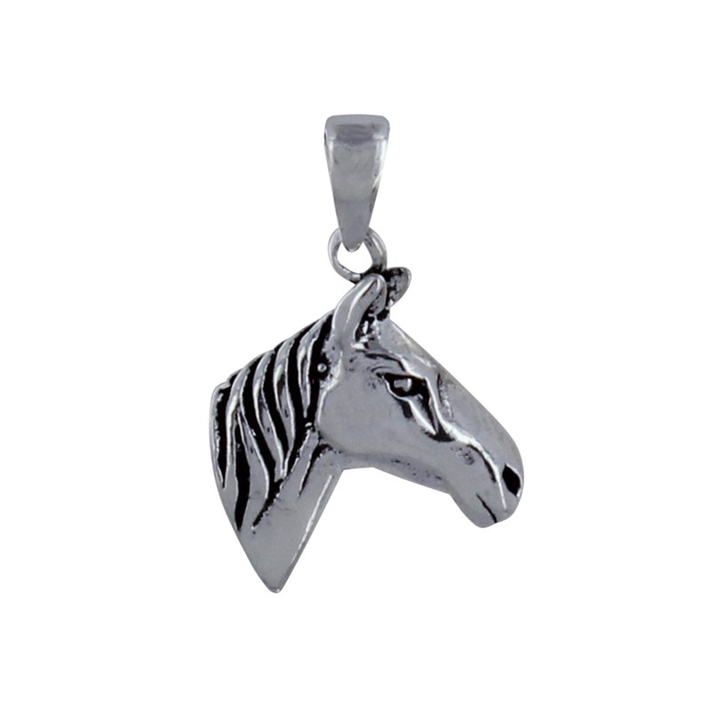 Pendentif Argent 925 Tête de Cheval