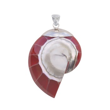 Pendentif Argent 925 Nautile Coquillage et Résine