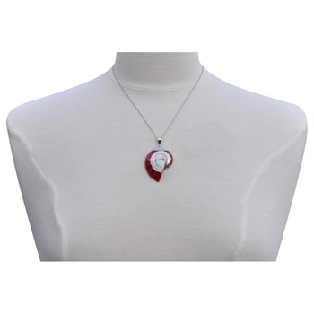 Pendentif Argent 925 Nautile Coquillage et Résine