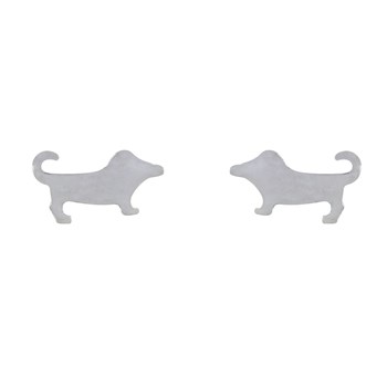 Boucles d'Oreilles Argent 925 Clous Chien
