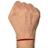 Bracelet Homme Cuir Simple Fermoir Acier Inoxydable - 19cm - Rouge - vue V2