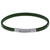 Bracelet Homme Cuir Simple Fermoir Acier Inoxydable - 19cm - Vert Foncé - vue V1