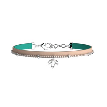 Bracelet Les Cadettes Lotus argenté
cuir rose nude et turquoise aquatic