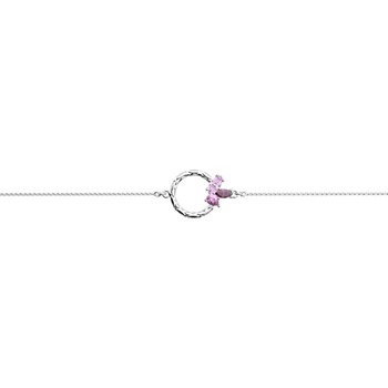 Bracelet Les Cadettes Rose du Désert argenté