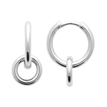 Créoles Brillaxis double anneau argent