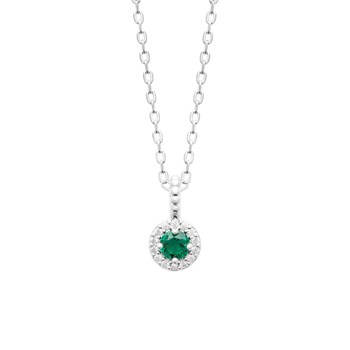 Collier Brillaxis argent rodhie et oz vert
45 cm