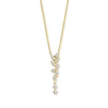 Collier Brillaxis or jaune 18 carats motif diamant