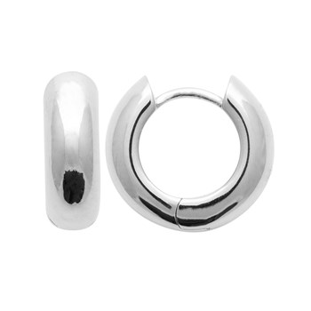 Créoles Brillaxis argent rhodié 10mm