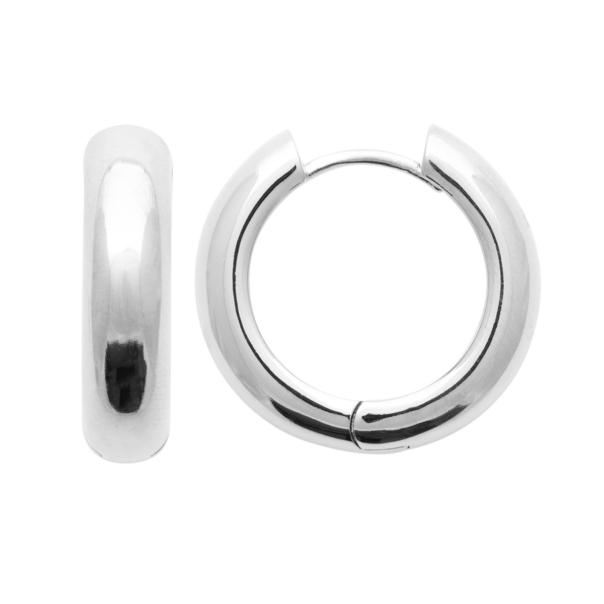 Créoles Brillaxis argent rhodié 20mm_x000D_
fil creux - vue 3