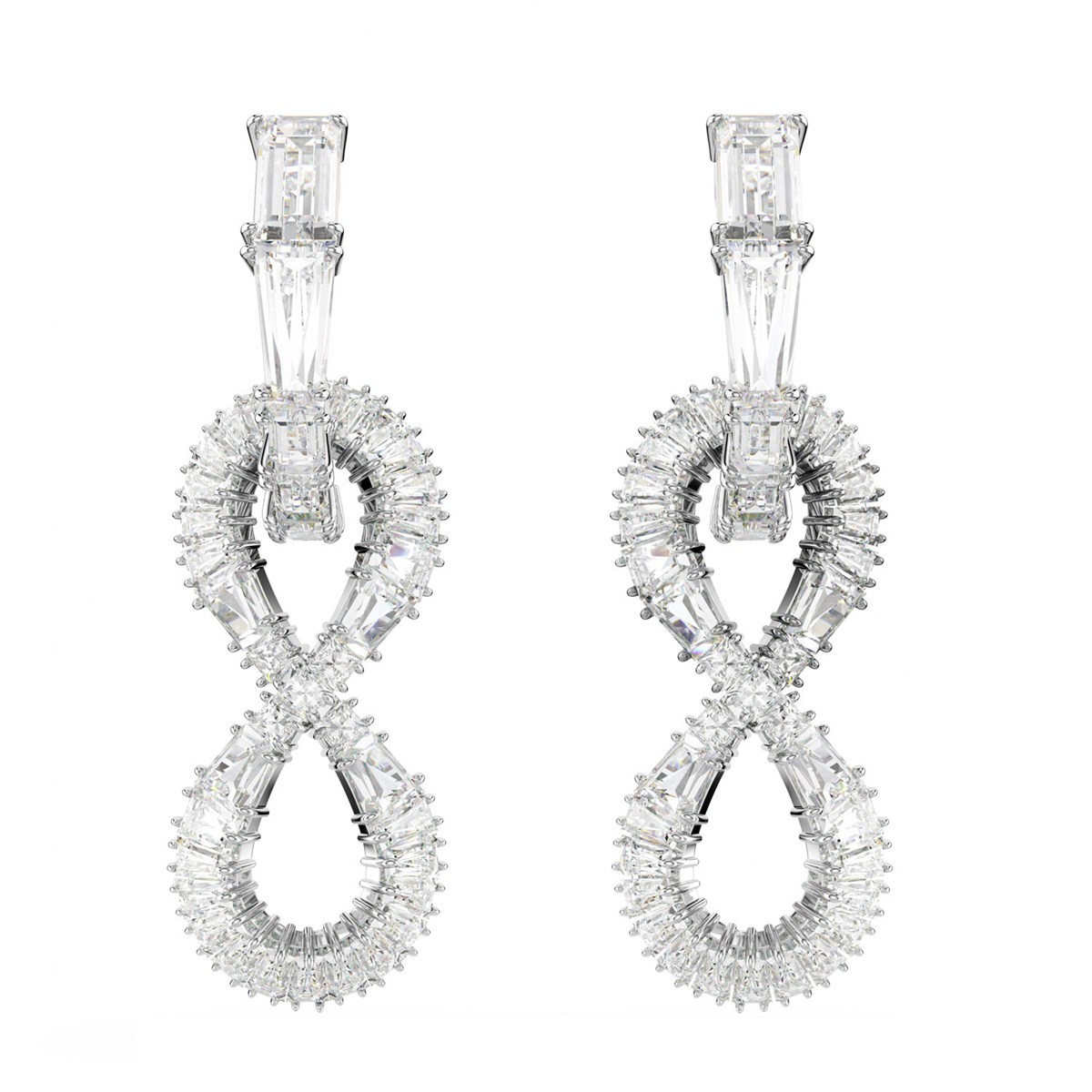 Boucles d'oreilles pendantes Swarovski Hyperbola_x000D_
infini - vue 3