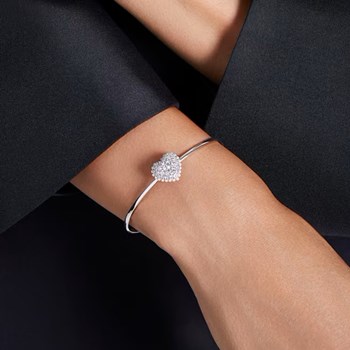 Bracelet jonc Swarovski Hyperbola coeur