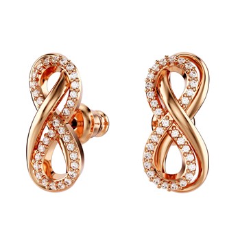 Clous d'oreilles Swarovski Hyperbola infini rosés
