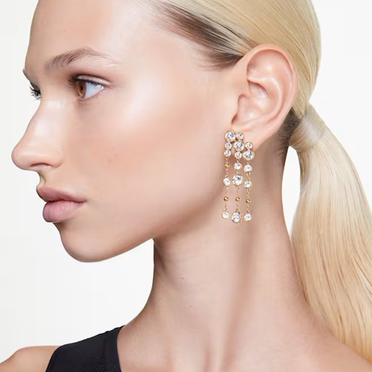 Boucles d oreilles pendantes Imber_x000D_
3 rangs - vue 2