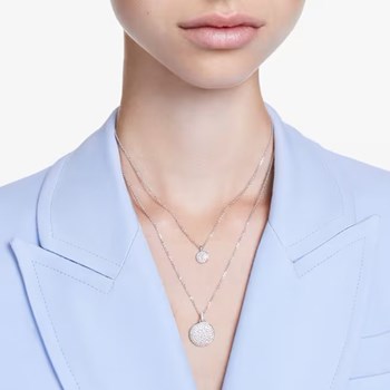 Collier Swarovski Meteora double argenté