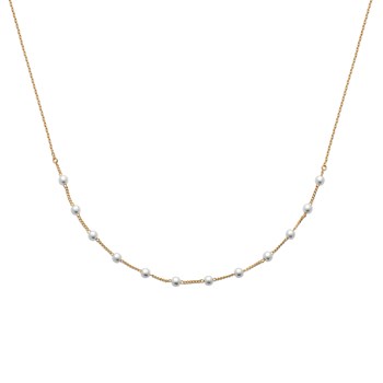 Collier Brillaxis plaqué or perles
