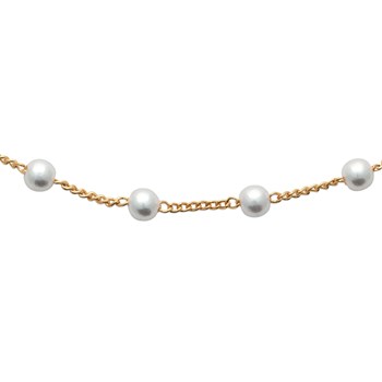 Collier Brillaxis plaqué or perles
