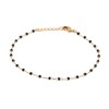 Bracelet Brillaxis plaqué or perles Miyuki noires - vue V1