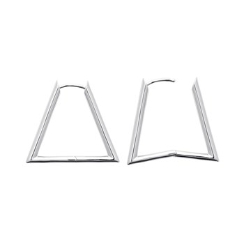 Créoles Brillaxis argent rhodié triangle
