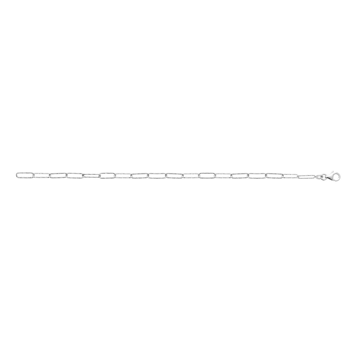Bracelet Brillaxis argent rhodié maillons striés
18 cm - vue 3