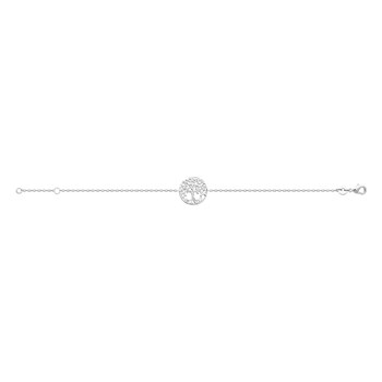 Bracelet Brillaxis argent rhodié arbre de vie 18cm