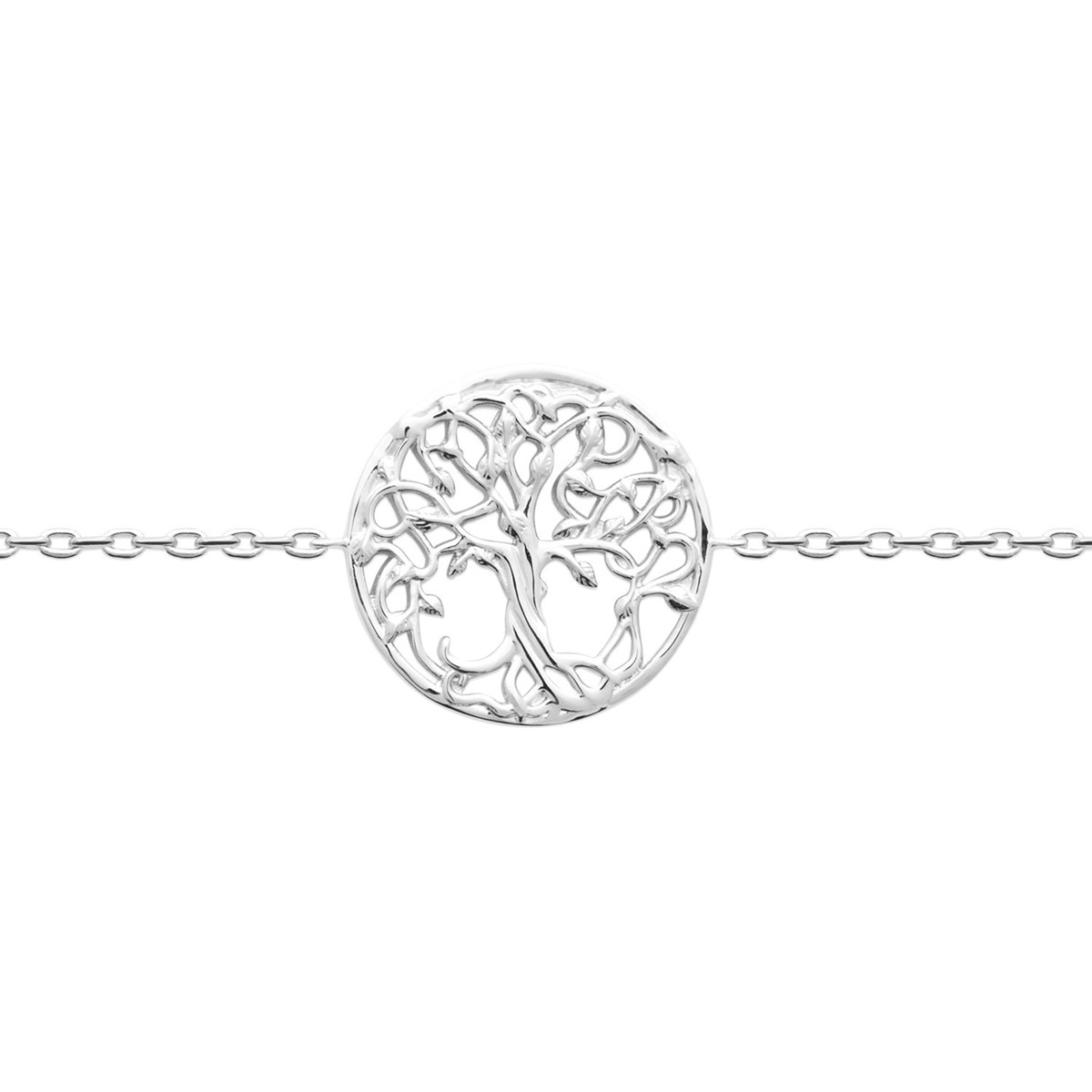 Bracelet Brillaxis argent rhodié arbre de vie 18cm - vue 4