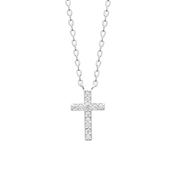 Collier Brillaxis argent rhodié croix empierrée
45 cm