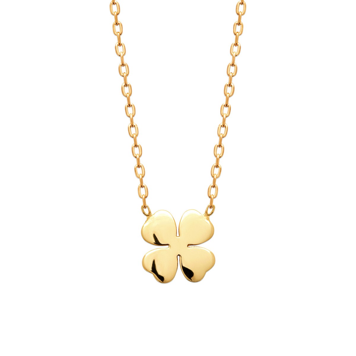 Collier Brillaxis trèfle à quatre feuilles plaqué or
45 cm