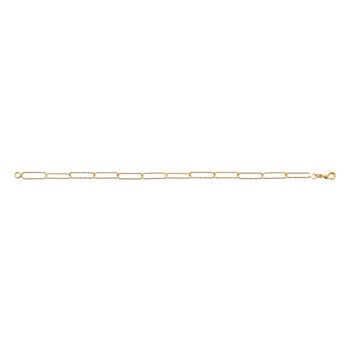 Bracelet Brillaxis maillons ovalisés striés plaqué
18 cm