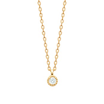 Collier Brillaxis pendentif oxyde de zirconium 4 mm
45 cm