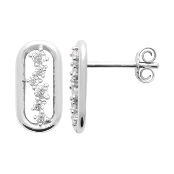 Boucles d'oreilles Brillaxis argent constellation