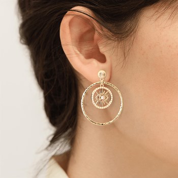Boucles d'oreilles Les Georgettes Oeil doré
16mm