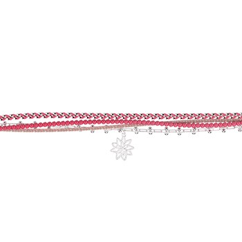 Bracelet Les Cadettes Mia argenté et rose
laiton argenté perles roses