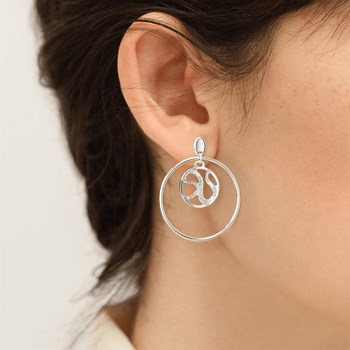 Boucles d'oreilles Les Georgettes Reptile argentées
16/32mm