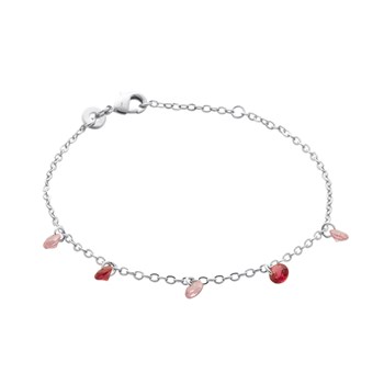 Bracelet Brillaxis argent pampilles roses