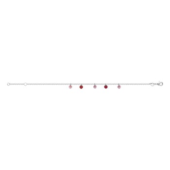 Bracelet Brillaxis argent pampilles roses