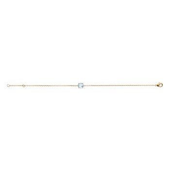 Bracelet Brillaxis plaqué or perle bleue