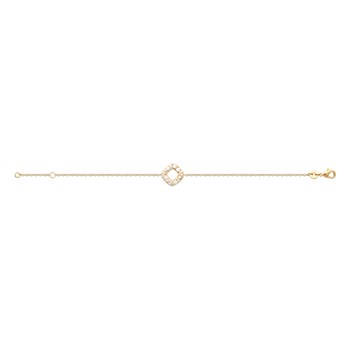 Bracelet Brillaxis carré pavé plaqué or