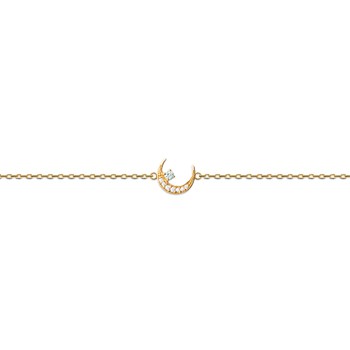 Bracelet Brillaxis lune plaqué or
