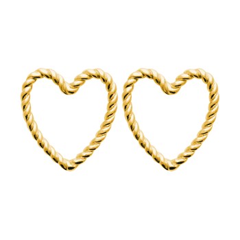 Boucles d'oreilles Brillaxis coeur torsadé
plaqué or