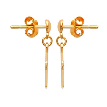 Boucles d'oreilles Brillaxis croix plaqué or