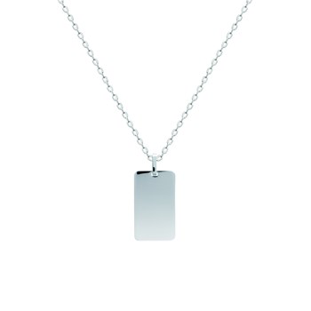 Pendentif Brillaxis plaque rectangulaire acier