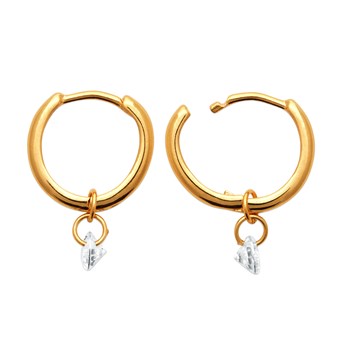 Boucles d'oreilles créoles Brillaxis oxyde blanc