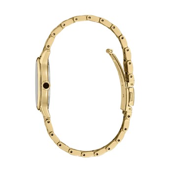 Montre femme Seiko acier doré diamants