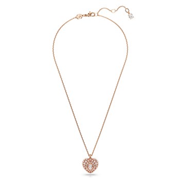 Collier Swarovski Hyperbola coeur rosé