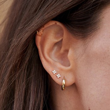 Piercing créole Agatha Dodue argent doré